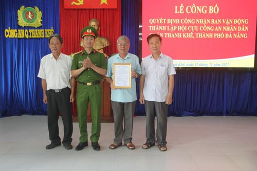 Cho phép thành lập Hội Cựu Công an nhân dân tỉnh Quảng Nam