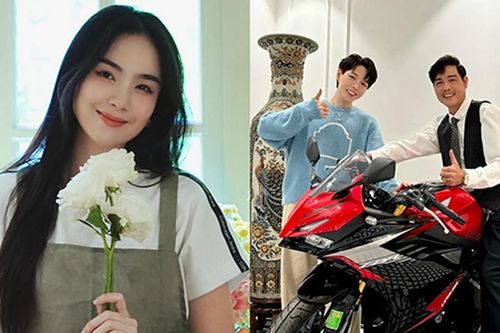 MC Mai Ngọc rạng rỡ học cắm hoa, Đức Phúc tặng bố motor phân khối lớn