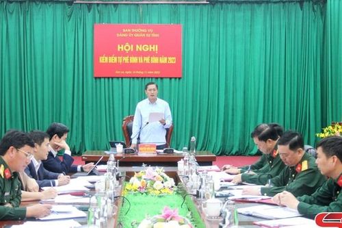 Đảng ủy Quân sự tỉnh kiểm điểm tự phê bình và phê bình năm 2023