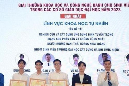 Trao Giải thưởng Khoa học và công nghệ dành cho sinh viên toàn quốc năm 2023