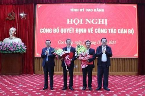 Tỉnh ủy Cao Bằng công bố các quyết định của Ban thường vụ Tỉnh ủy, UBND tỉnh về công tác cán bộ