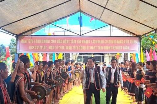 Ông Phan Đình Trạc dự Ngày hội Đại đoàn kết toàn dân tộc ở làng Ó