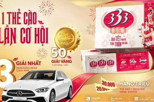 Trúng xe Mercedes tiền tỷ với khuyến mại hấp dẫn từ bia 333