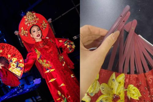 Bùi Quỳnh Hoa gặp sự cố sau phần thi National Costume, fan hú hồn hú vía