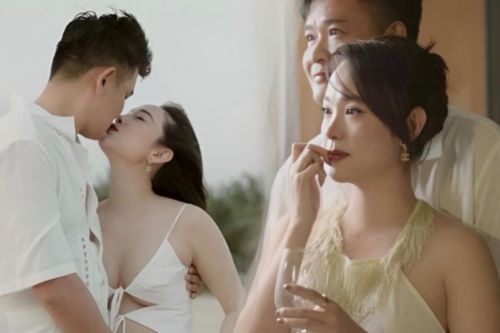 Thấy vợ cọc tính, ông xã Minh Hằng vội trấn an vợ theo cách 'quý tộc'