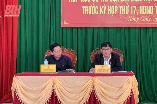 Đại biểu HĐND tỉnh tiếp xúc cử tri huyện Nông Cống