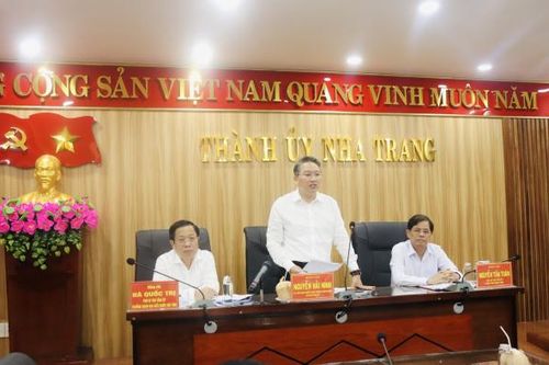 Thường trực Tỉnh ủy Khánh Hòa làm việc với Ban Thường vụ Thành ủy Nha Trang