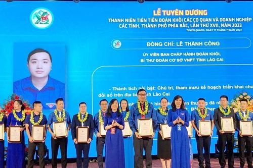 2 cán bộ Đoàn Khối Cơ quan - Doanh nghiệp tỉnh Lào Cai được tuyên dương tại Liên hoan Thanh niên tiên tiến Đoàn Khối Cơ quan và Doanh nghiệp các tỉnh, thành phố phía Bắc