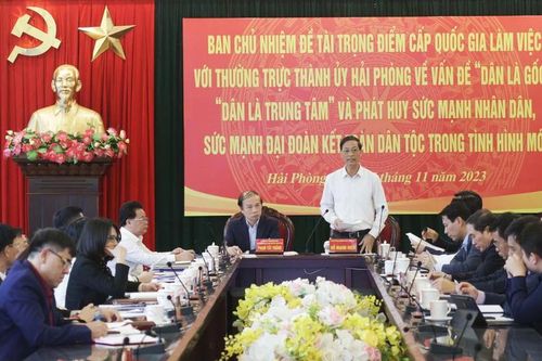 Hải Phòng vận dụng sáng tạo bài học 'Dân là gốc', 'Dân là trung tâm'