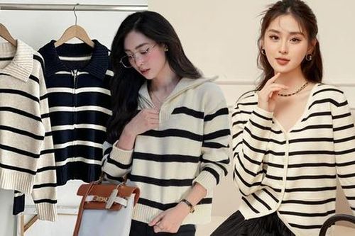 Áo len kẻ ngang: Chiếc áo mọi cô nàng đều muốn sắm cho thu đông này
