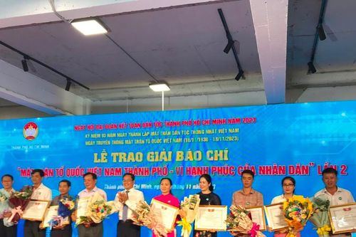 TP Hồ Chí Minh: Trao Giải báo chí 'Mặt trận Tổ quốc Việt Nam Thành phố vì hạnh phúc của nhân dân' lần 2