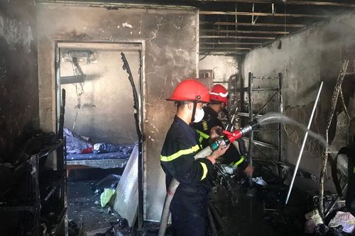 Kịp thời dập tắt vụ cháy tại khu chung cư Hoàng Huy
