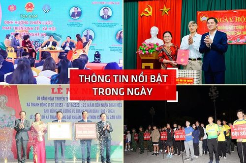 Nghệ An: Thông tin nổi bật ngày 18/11