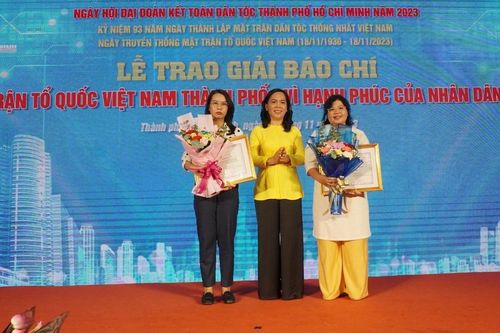 Báo Giác Ngộ đạt giải báo chí 'Mặt trận Tổ quốc Việt Nam TP.HCM - Vì hạnh phúc của nhân dân'