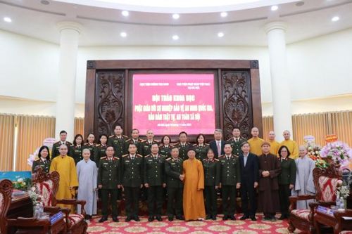 Hội thảo khoa học 'Phật giáo với sự nghiệp bảo vệ an ninh quốc gia, đảm bảo trật tự an toàn xã hội'