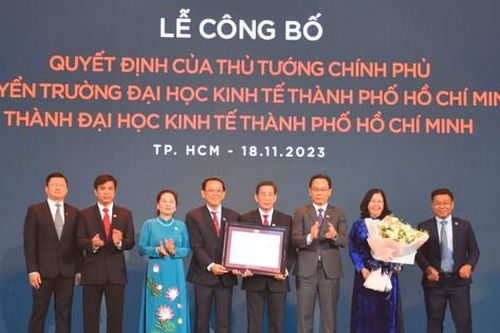 Trường Đại học Kinh tế thành phố Hồ Chí Minh chính thức chuyển thành Đại học Kinh tế thành phố Hồ Chí Minh