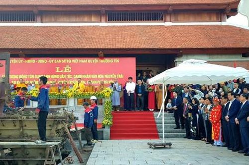 Thường Tín: Đúc tượng đồng tôn dung Anh hùng dân tộc, Danh nhân văn hóa Nguyễn Trãi