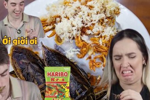 Khách Tây 'mắt chữ A mồm chữ O' khi lần đầu ăn bánh cuốn cà cuống: Mùi vị giống như kẹo dẻo Haribo?