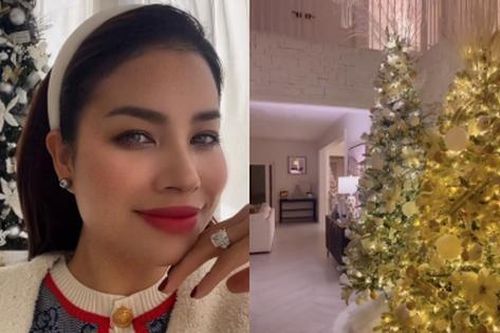 Phong cách trang trí nhà đón Noel của Phạm Hương ngày càng 'lên tay': 6 cây thông thể hiện đẳng cấp người giầu