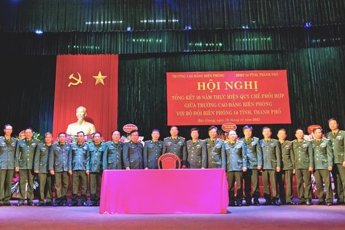 Tổng kết thực hiện Quy chế phối hợp giữa Trường Cao đẳng Biên phòng với Bộ Chỉ huy BĐBP 14 tỉnh, thành phố
