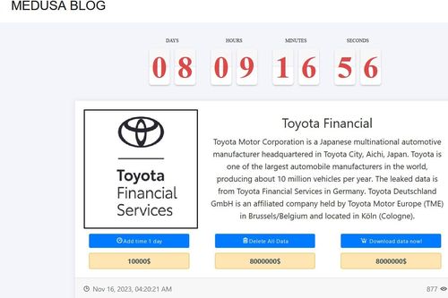 Bộ phận tài chính hãng Toyota bị tấn công mã độc, đòi tiền chuộc 8 triệu USD