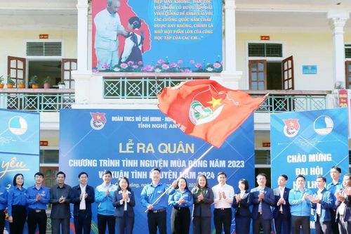 Nghệ An ra quân Chương trình tình nguyện mùa Đông năm 2023 và Xuân tình nguyện năm 2024