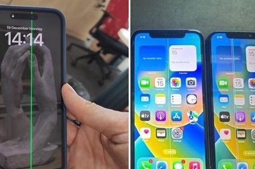 Hàng loạt khách hàng hoang mang về đường kẻ dọc bí ẩn xuất hiện trên màn hình điện thoại