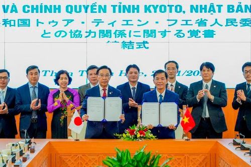 Tăng cường quan hệ hữu nghị, hợp tác giữa Thừa Thiên Huế và Kyoto