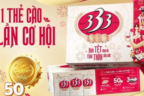 Bia 333 chơi lớn mùa lễ hội: 50 tỷ đồng, '1 thẻ cào, 3 lần cơ hội'