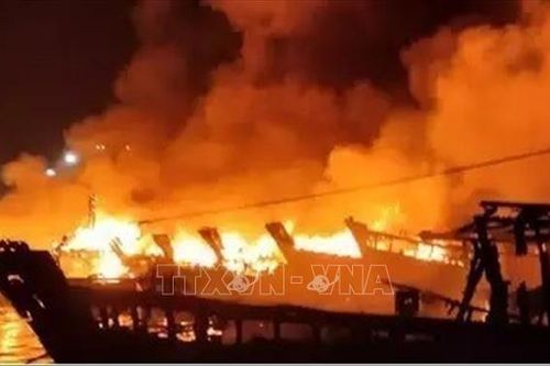 Hỏa hoạn thiêu trụi ít nhất 40 tàu đánh cá ở miền Nam Ấn Độ