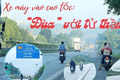 Xe máy đi trên đường cao tốc: 'Đùa với tử thần'