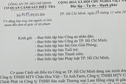 Truy tìm đối tượng liên quan việc 3 công ty tố cáo chiếm đoạt hơn nửa tỷ đồng