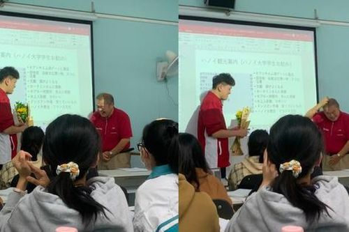 Biểu cảm 'cưng xỉu' của thầy giáo người Nhật khi lần đầu nhận quà của sinh viên Việt Nam
