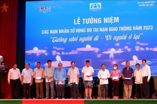 Long An tưởng niệm các nạn nhân tử vong do tai nạn giao thông năm 2023