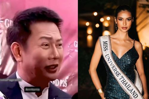 Ngỡ cạch mặt nhau, ông Nawat bất ngờ chúc mừng Á hậu 1 Anntonia sau chung kết Miss Universe