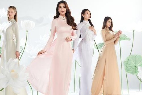 Áo dài là hình ảnh quảng bá cuộc thi Hoa hậu Trái đất 2023