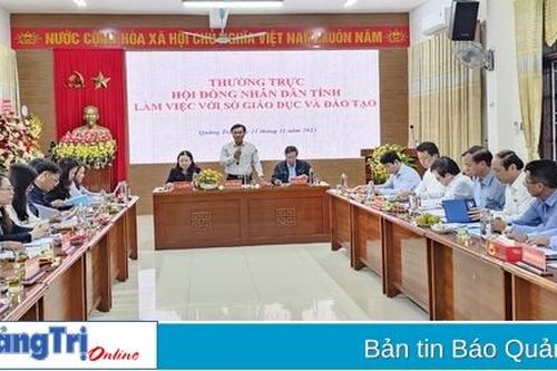 Thường trực HĐND tỉnh làm việc với Sở Giáo dục và Đào tạo