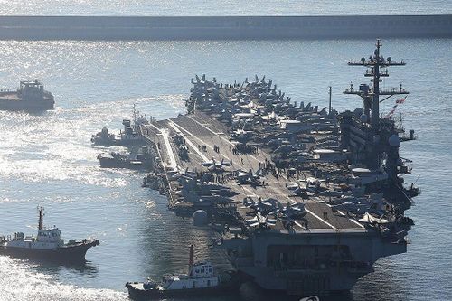 Nhóm tác chiến tàu sân bay USS Carl Vinson của Mỹ thăm Hàn Quốc