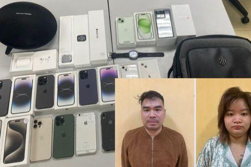 Chồng trộm lô điện thoại iPhone mang về đưa cho vợ cất giấu
