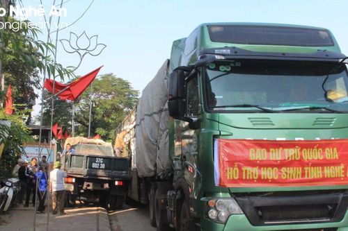 Cấp phát 75 tấn gạo cho học sinh tại Quỳ Hợp theo Nghị định 116