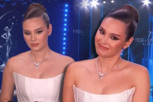Catriona Gray đổi sắc mặt trên sóng truyền hình khi đại diện quê nhà 'out-top' 5 Miss Universe 2023