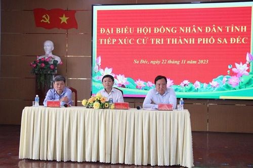 Phó Bí thư Thường trực Tỉnh ủy Phan Văn Thắng tiếp xúc cử tri TP Sa Đéc