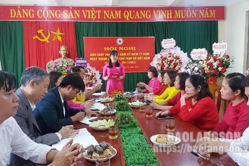Hội Chữ thập đỏ huyện Hữu Lũng tọa đàm kỷ niệm 77 năm ngày thành lập Hội Chữ thập đỏ Việt Nam