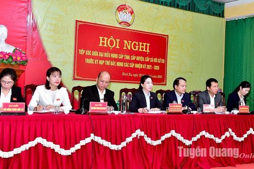 Đồng chí Lê Thị Kim Dung, Phó Bí thư Thường trực Tỉnh ủy, Chủ tịch HĐND tỉnh tiếp xúc cử tri xã Bình Xa