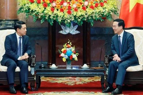 Chủ tịch nước Võ Văn Thưởng tiếp Phó Thủ tướng, Bộ trưởng Ngoại giao Lào Saleumxay Kommasith