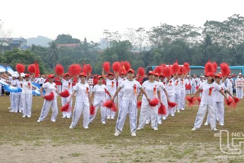 Phú Lương: Trên 400 vận động viên tham gia Hội thi thể dục dưỡng sinh