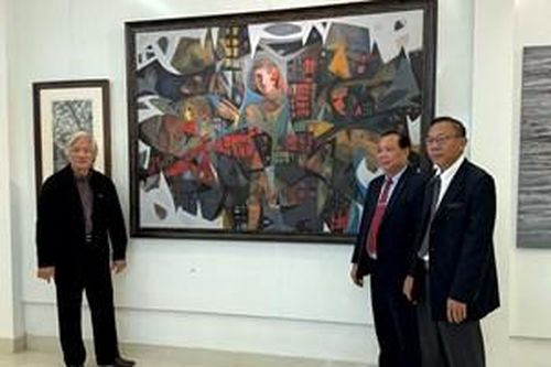 57 tác phẩm tham gia triển lãm mỹ thuật giao lưu văn hóa Việt - Lào