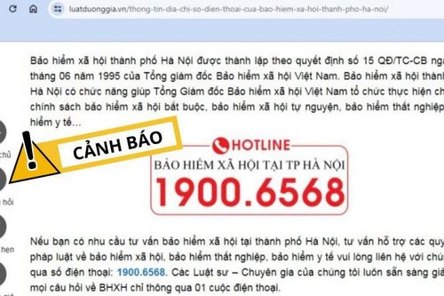 Cảnh báo đường dây nóng không phải của cơ quan Bảo hiểm xã hội thành phố Hà Nội