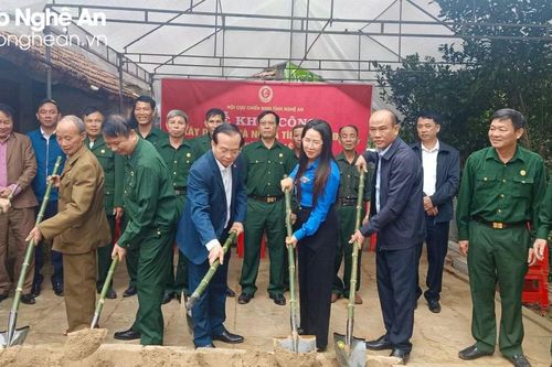 Khởi công xây dựng nhà 'Nghĩa tình đồng đội' tại huyện Thanh Chương