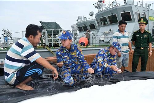 Bộ đội Biên phòng phát hiện tàu chở 100 tấn phân urê không có giấy tờ hợp pháp